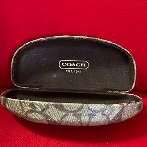 Coach Brown Monogrammed Glasses Case